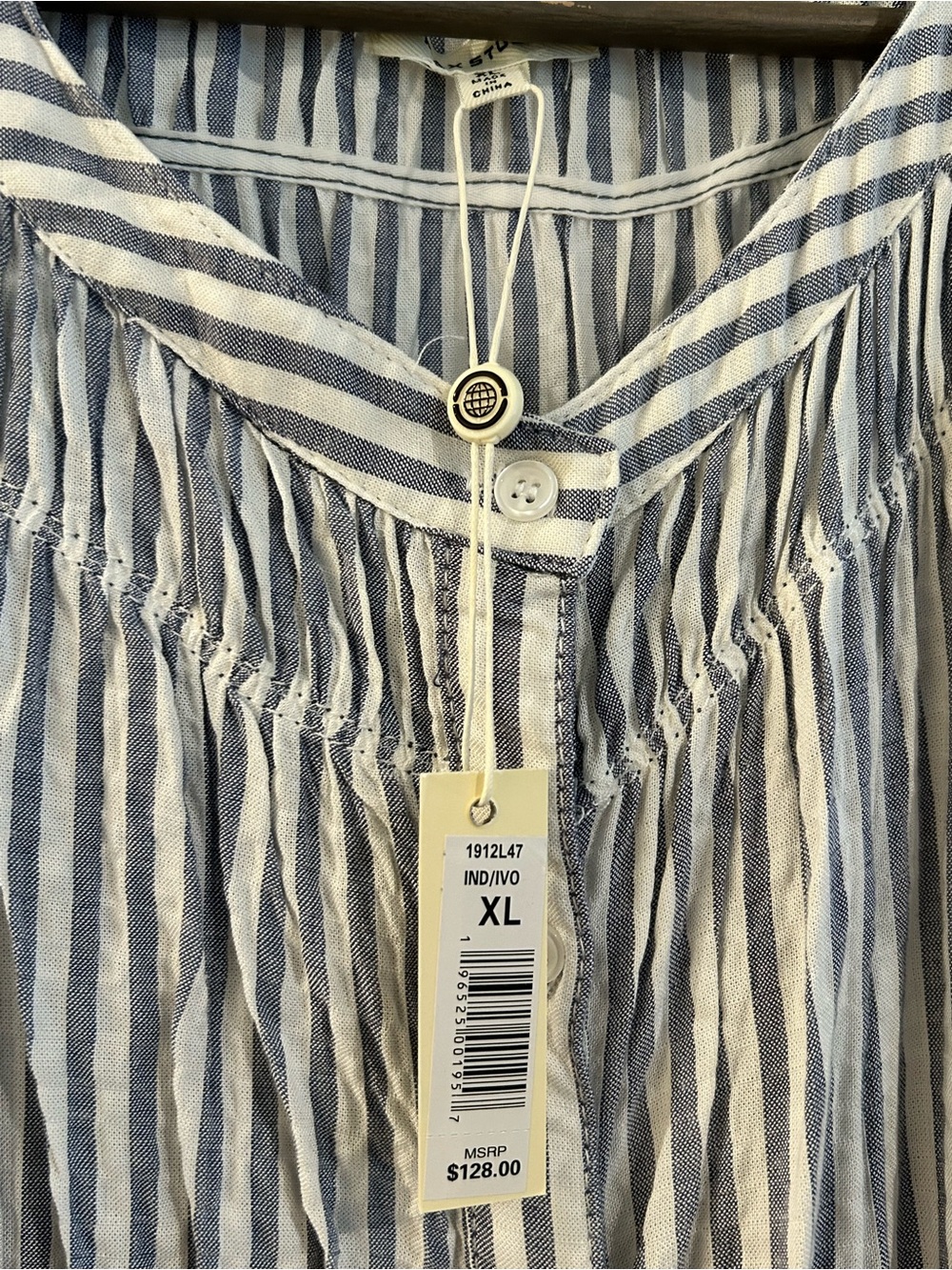 Max Studio Striped Jumpsuit White Blue Size XL - Picture 5 of 12
